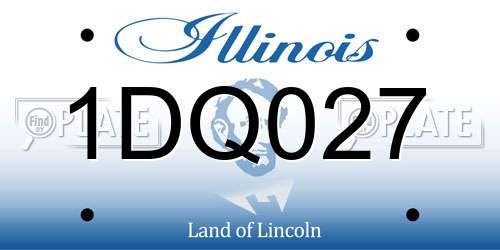 1DQ027 Illinois License Plate