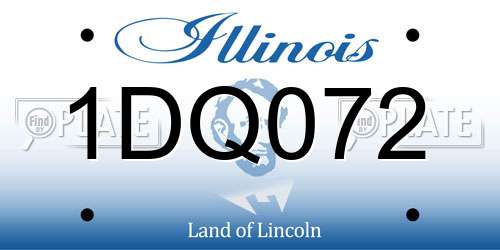 1DQ072 Illinois License Plate
