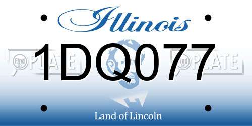 1DQ077 Illinois License Plate