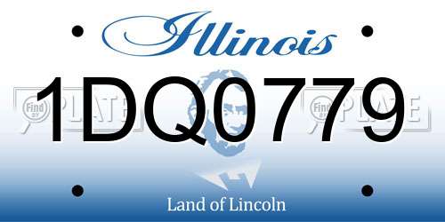 1DQ0779 Illinois License Plate