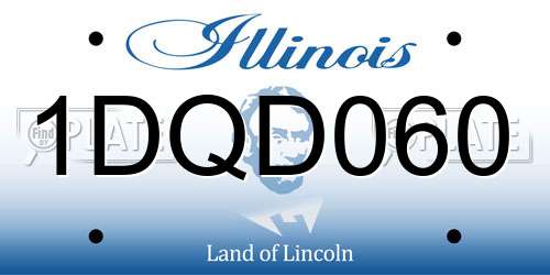 1DQD060 Illinois License Plate