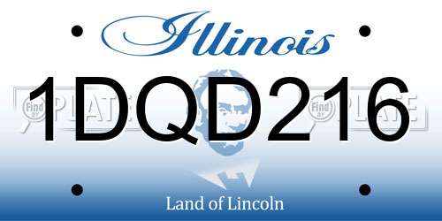 1DQD216 Illinois License Plate