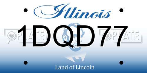 1DQD77 Illinois License Plate