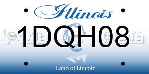 1DQH08 Illinois License Plate