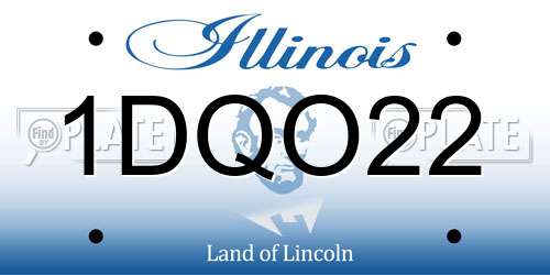 1DQO22 Illinois License Plate