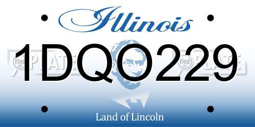 1DQO229 Illinois License Plate