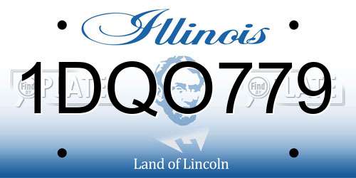 1DQO779 Illinois License Plate