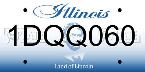 1DQQ060 Illinois License Plate