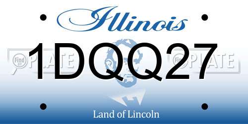 1DQQ27 Illinois License Plate