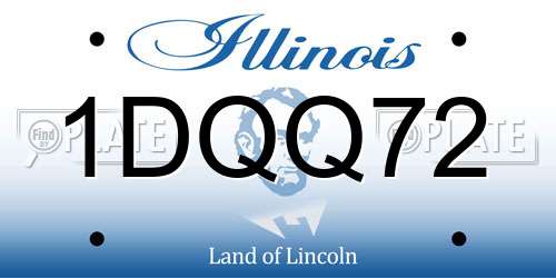 1DQQ72 Illinois License Plate
