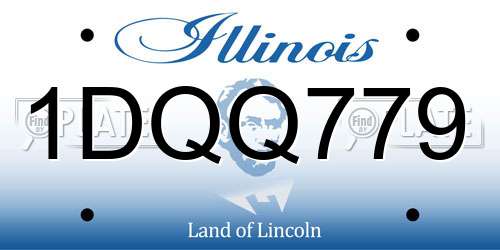 1DQQ779 Illinois License Plate