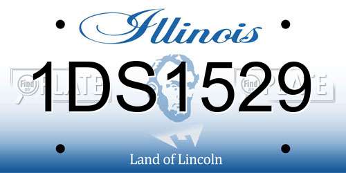 1DS1529 Illinois License Plate