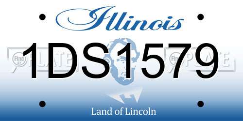 1DS1579 Illinois License Plate