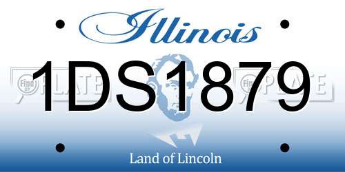 1DS1879 Illinois License Plate