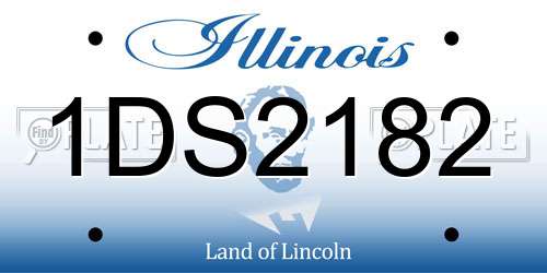 1DS2182 Illinois License Plate