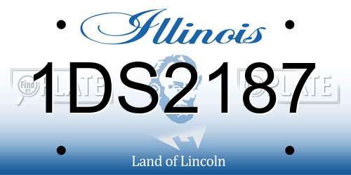 1DS2187 Illinois License Plate