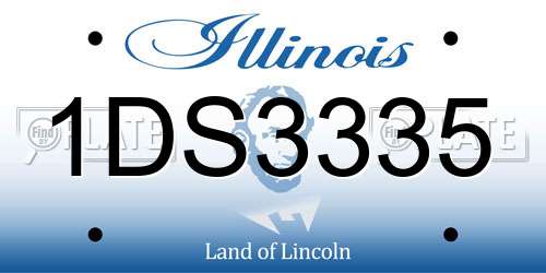 1DS3335 Illinois License Plate