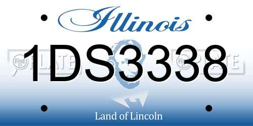 1DS3338 Illinois License Plate