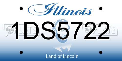 1DS5722 Illinois License Plate