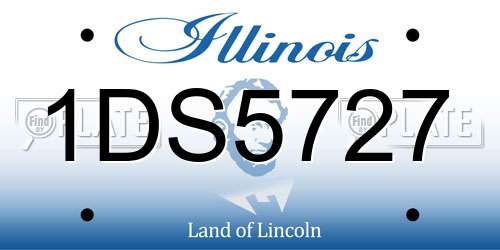 1DS5727 Illinois License Plate