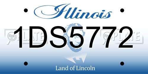 1DS5772 Illinois License Plate