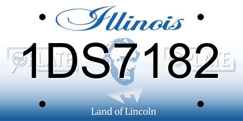 1DS7182 Illinois License Plate