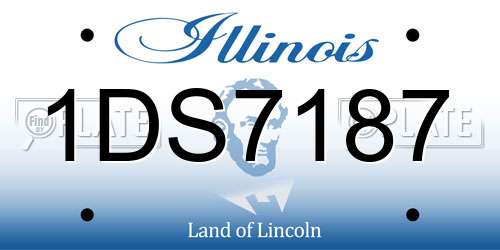 1DS7187 Illinois License Plate