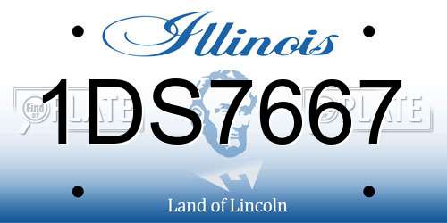 1DS7667 Illinois License Plate