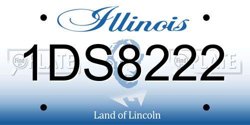 1DS8222 Illinois License Plate