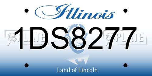 1DS8277 Illinois License Plate
