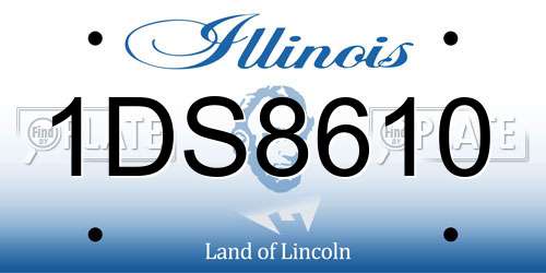 1DS8610 Illinois License Plate