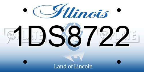 1DS8722 Illinois License Plate
