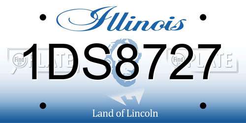 1DS8727 Illinois License Plate