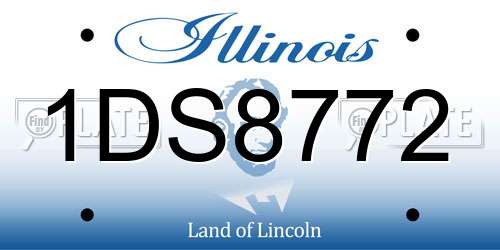 1DS8772 Illinois License Plate