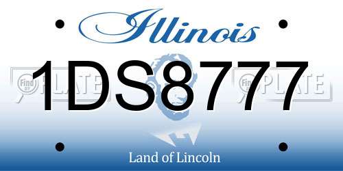 1DS8777 Illinois License Plate