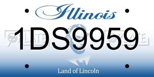 1DS9959 Illinois License Plate
