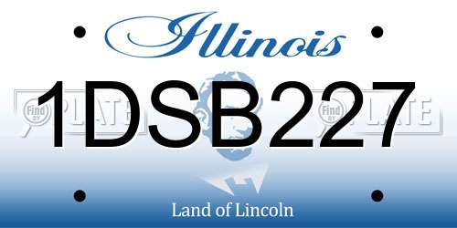 1DSB227 Illinois License Plate