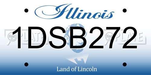 1DSB272 Illinois License Plate