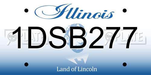 1DSB277 Illinois License Plate