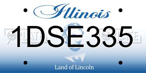 1DSE335 Illinois License Plate