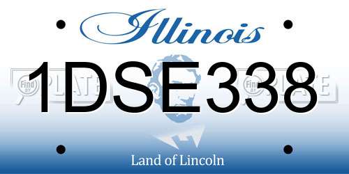 1DSE338 Illinois License Plate