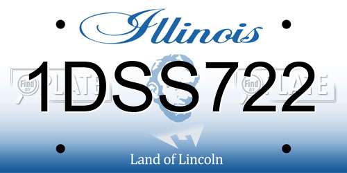 1DSS722 Illinois License Plate