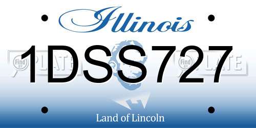 1DSS727 Illinois License Plate