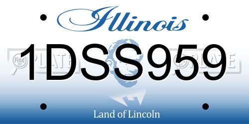1DSS959 Illinois License Plate