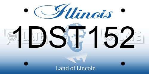 1DST152 Illinois License Plate