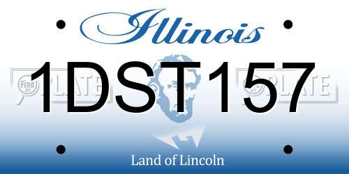 1DST157 Illinois License Plate