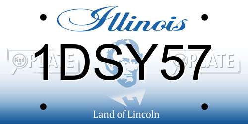 1DSY57 Illinois License Plate