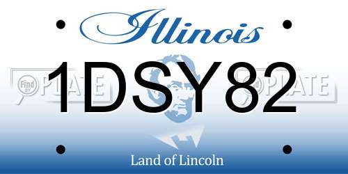 1DSY82 Illinois License Plate