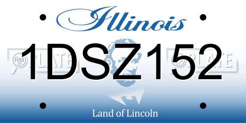 1DSZ152 Illinois License Plate