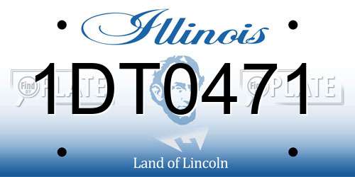 1DT0471 Illinois License Plate